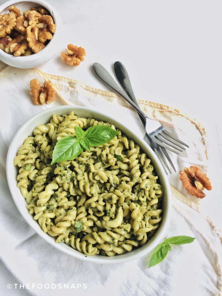Fusilli Pasta with Basil Pesto Fusilli Pasta with Basil Pesto
