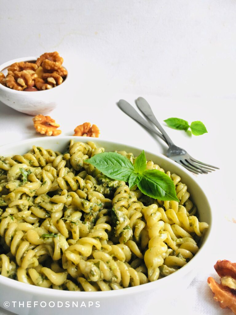 Fusilli Pasta with Basil Pesto Fusilli Pasta with Basil Pesto
