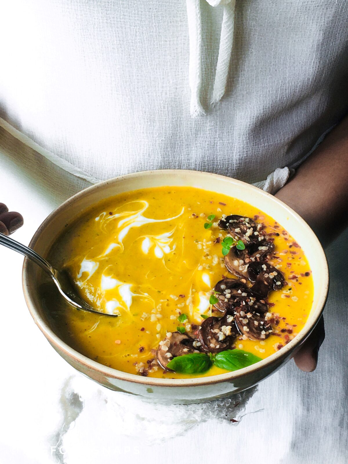 Creamy Butternut Squash and Mushroom Soup TheFoodSnaps