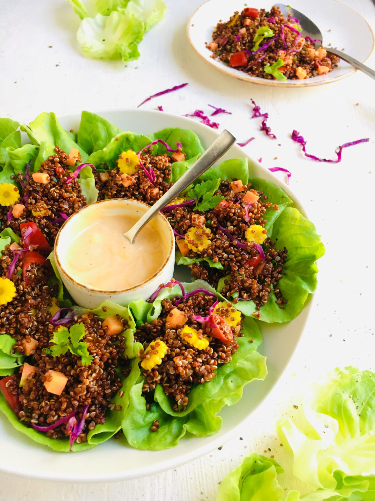 Butterhead Lettuce Quinoa Cups TheFoodSnaps