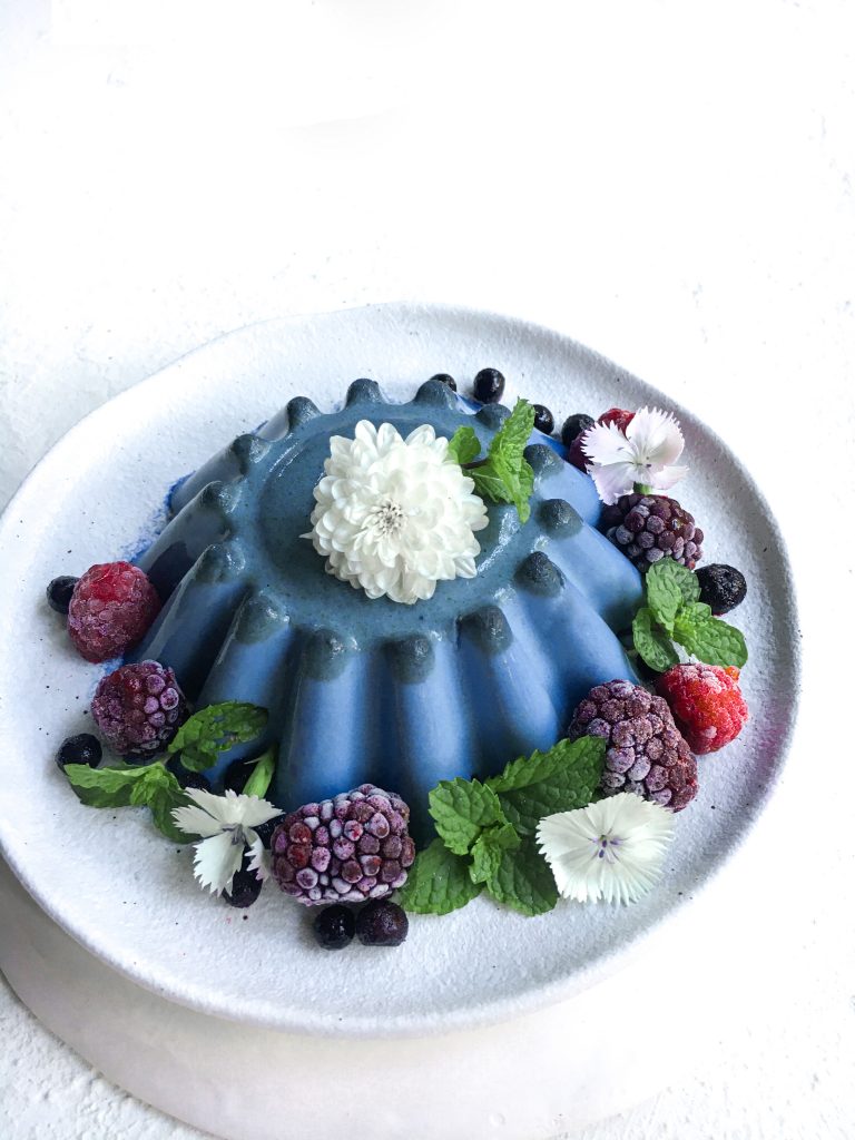 Butterfly Pea Agar Agar Jelly Pudding - TheFoodSnaps